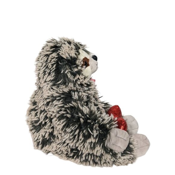 The Petting Zoo Sloth Plush Stuffed Animal Heart Gray Black - Picture 2 of 7